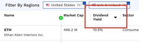 InvestingPro Filters