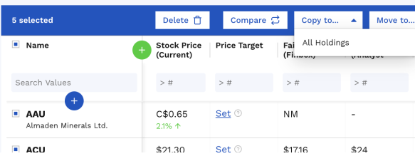 InvestingPro Filter-Funktionen