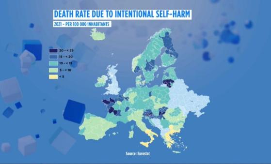 El número suicidios en Europa disminuyó un 13% en una década con aumento de muertes de hombres