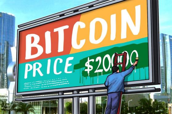 Bitcoin supera los USD 20,000 después de que un repunte de 6% gane fuerza antes del cierre mensual
