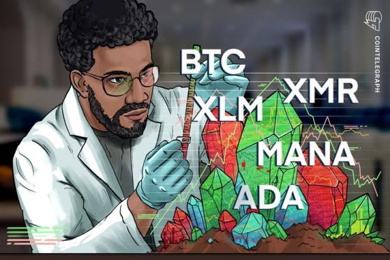 Las 5 principales criptomonedas a observar esta semana:: BTC, ADA, XLM, XMR, MANA