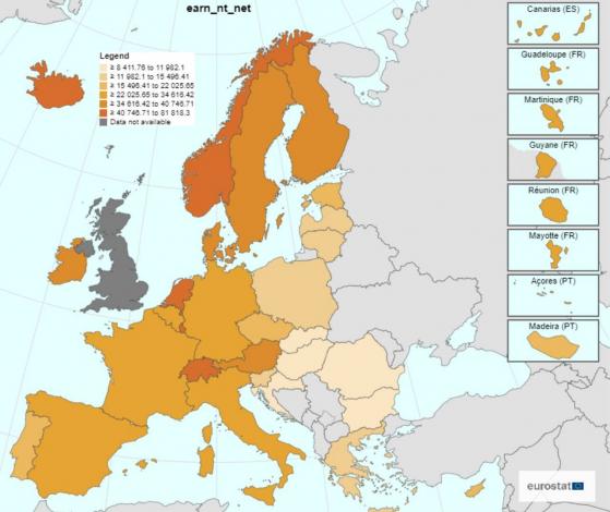 ¿En qué lugar de Europa se gana más por el mismo trabajo?